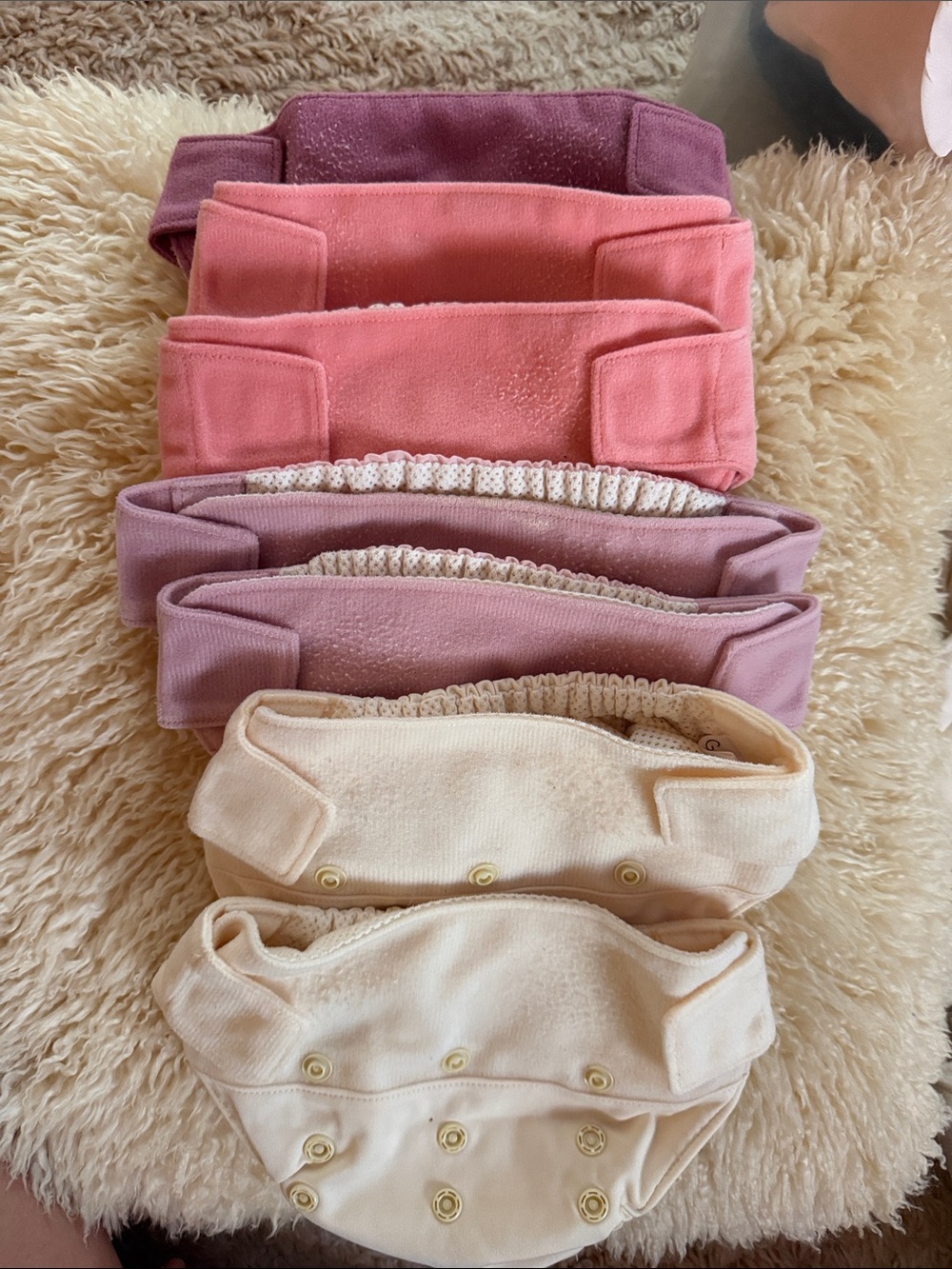 GroVia hybrid baby diaper shells cloth diapers and liners etc! Rose vanilla